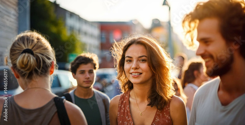 group of young adults toget...