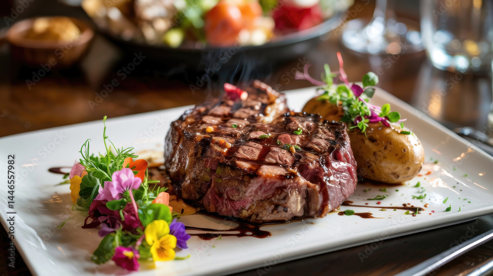 Grilled Steak with Vegetables Grilled Steak with Vegetables