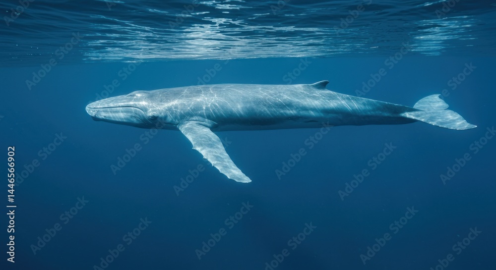 Fototapeta premium Blue Whale Underwater Photo