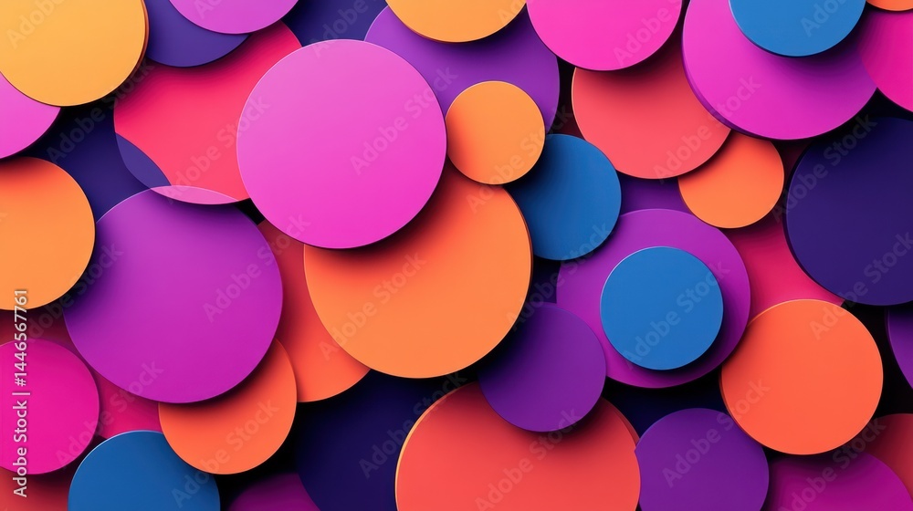 Colorful overlapping circles background
