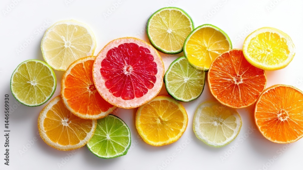 Fototapeta premium Fresh Citrus Fruit Display