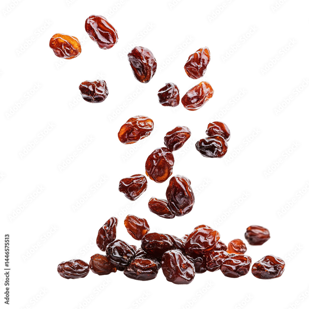 Dried Raisin beans food ingredient, sit on a clean isolated on transparent background Dried Raisin beans food ingredient, sit on a clean isolated on transparent background