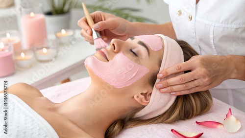 facial care in a beauty salon