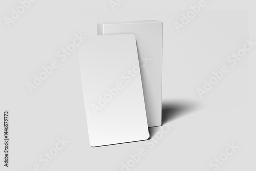 A Blank tarot card mock-up with a grey background, Vintage celestial mystical background for astrology, divination, tarot.