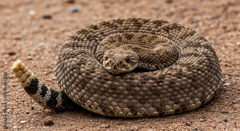 Obraz premium Rattlesnake Coiled Photo