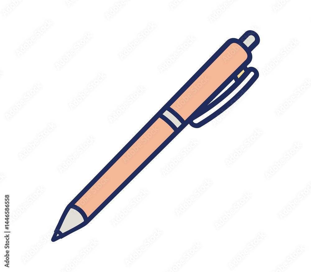 ボールペンのシンプルなカラーイラスト
ボールペンのシンプルなカラーイラスト