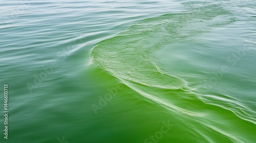 Distinctive greenish-yellow water surface ripple pattern.