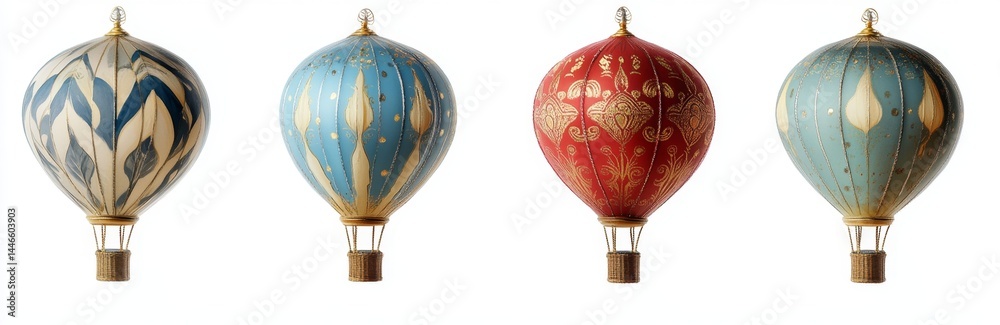 Fototapeta premium Decorative Hot Air Balloons