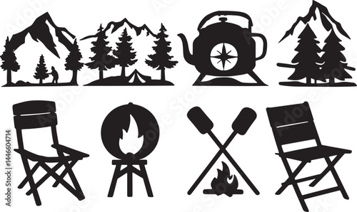 vector illustration of camping