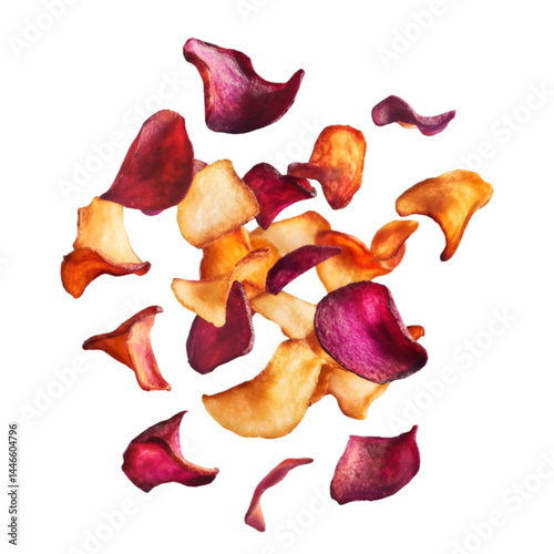 Chips isolated on white background