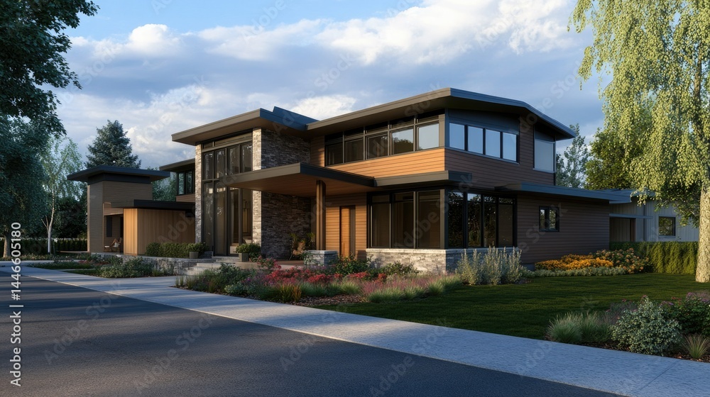 Modern Architectural Home Design: Luxurious Residence in Tranquil Setting Modern Architectural Home Design: Luxurious Residence in Tranquil Setting