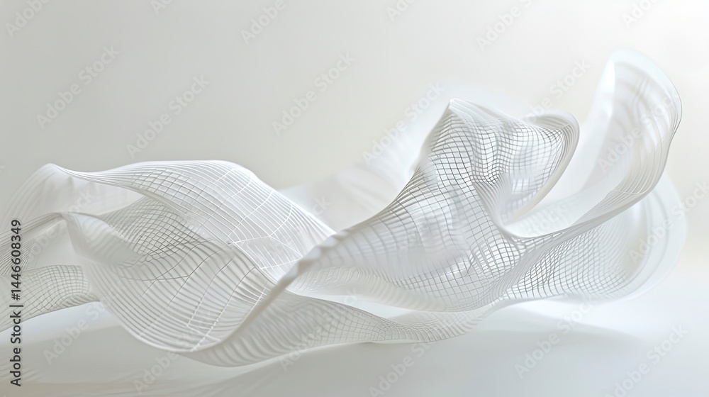 Abstract form of white fabric Abstract form of white fabric