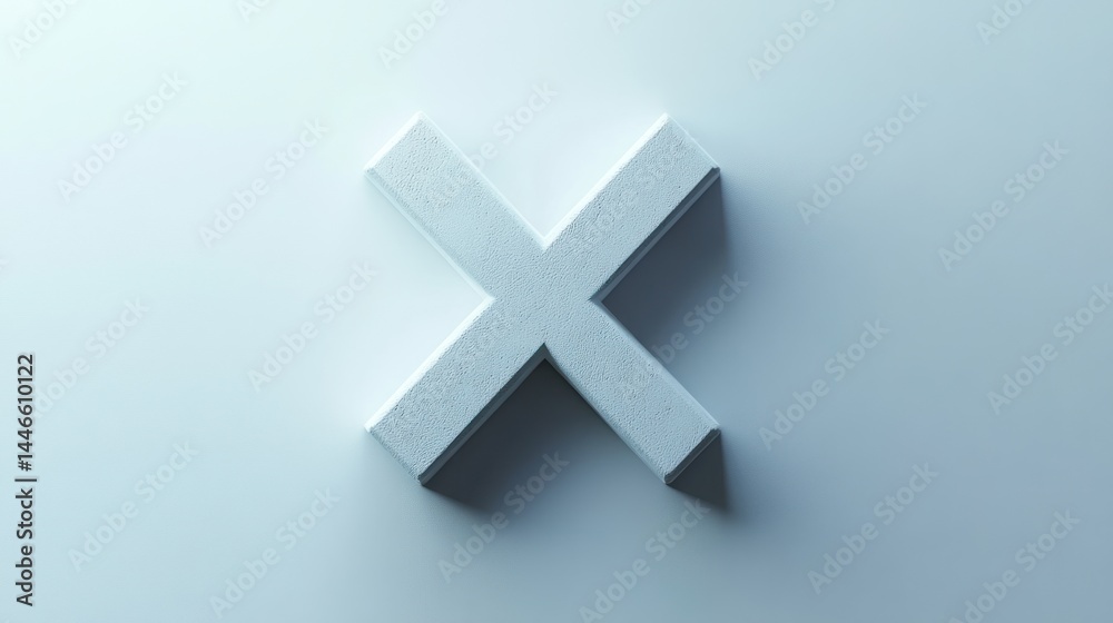 White X on light background White X on light background