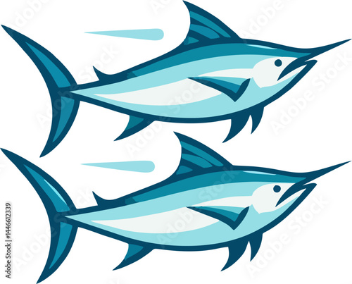 Smooth Line Blue Marlin for Digital Use