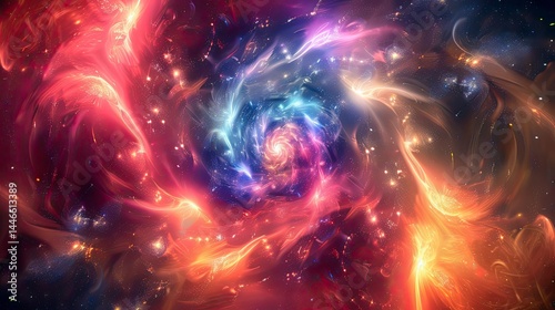Abstract swirling cosmos