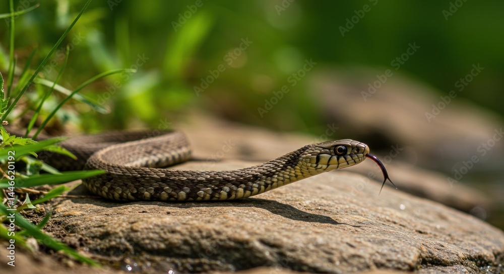 Fototapeta premium Snake on a Rock (Photo)