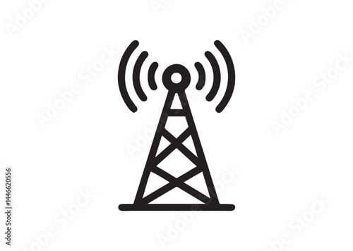 5g signal tower icon, 5g signal tower silhouette vector