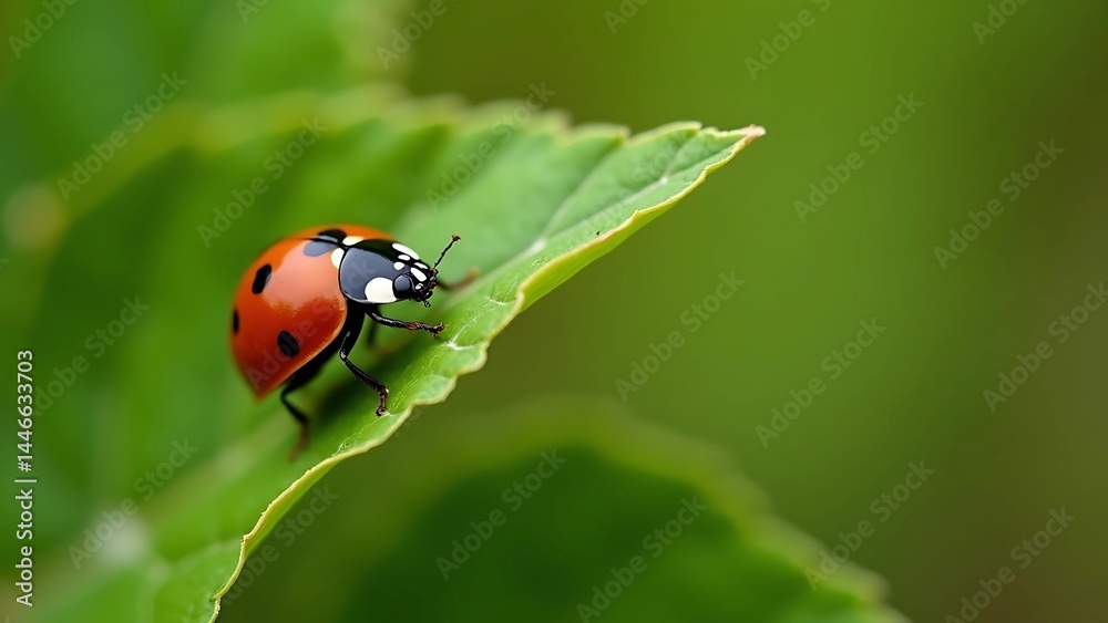 Macro shot of a ladybug on a green
Macro shot of a ladybug on a green