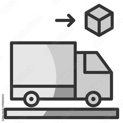 Delivery Truck Icon Element For Design