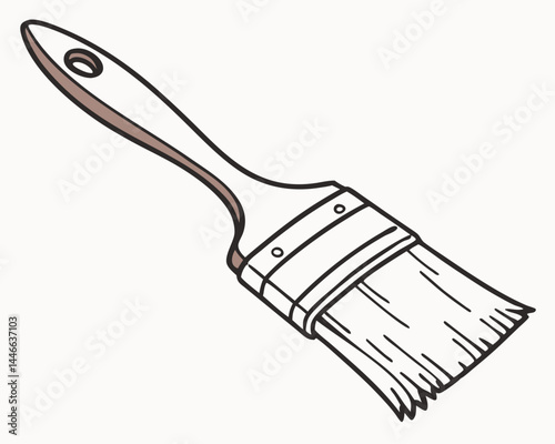 Paintbrush Outline Illustration Vector Artwork For Creative Projects And Design Elements