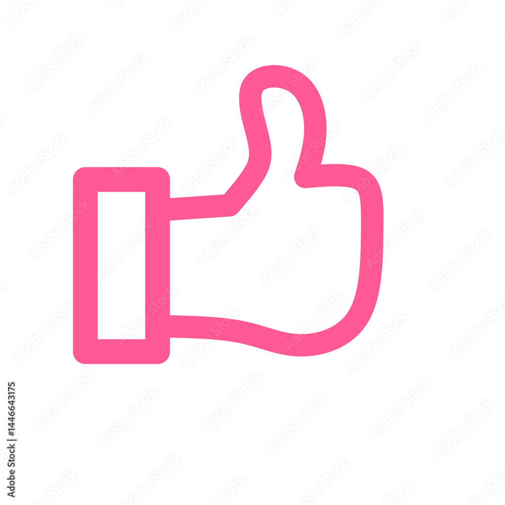 Obraz premium Thumb up like blue symbol social media pink share icon 