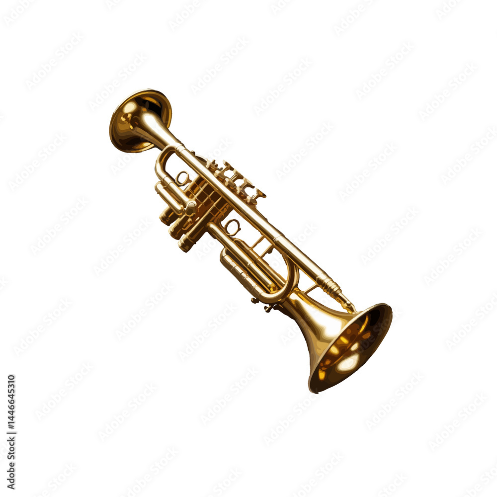 Obraz premium a illustration vector logo symbol image of a musical instrument trumpet