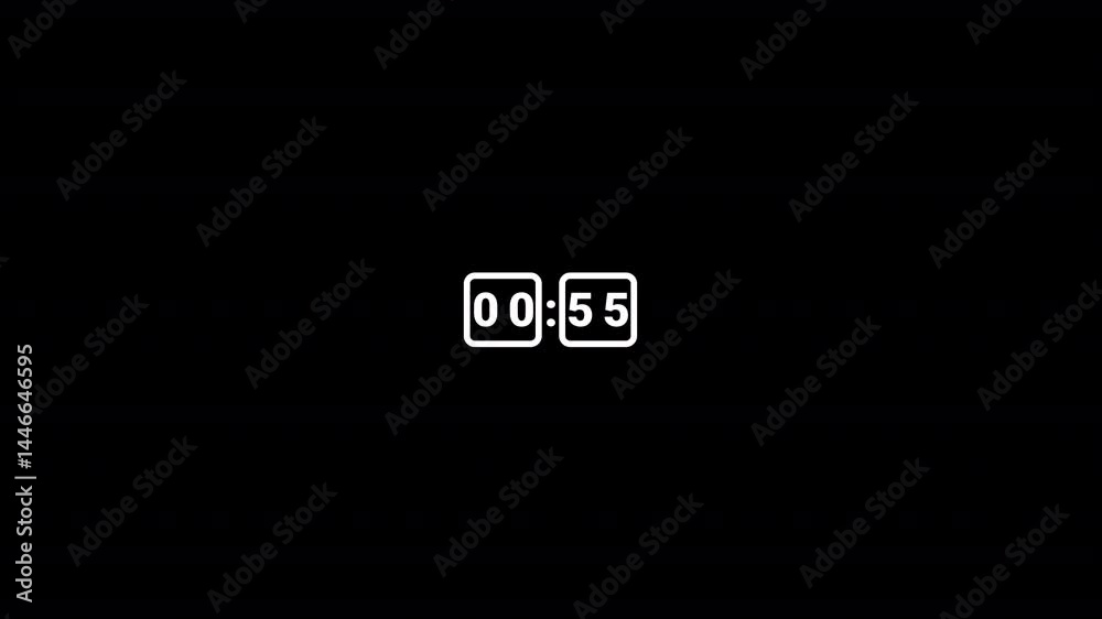 Countdown timer One minute animation from 60 to 0 seconds on transparent background with alpha channel, 60 second countdown timer, Countdown video Countdown timer One minute animation from 60 to 0 seconds on transparent background with alpha channel, 60 second countdown timer, Countdown video