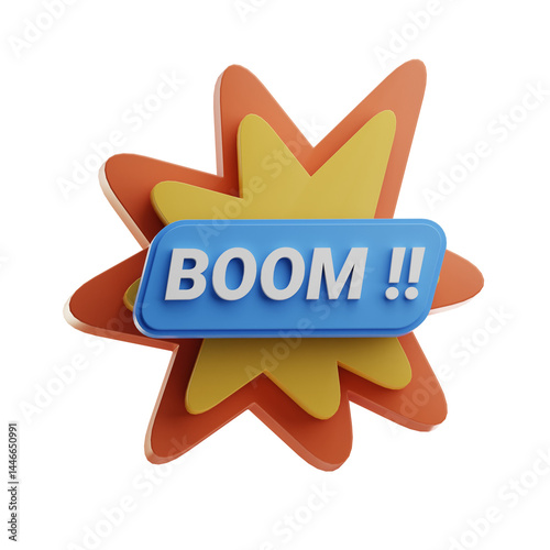 Boom Text Burst Icon