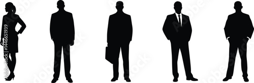 Wallpaper Mural Business people silhouette group. Torontodigital.ca