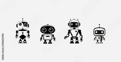 Multiple Robotic Game Asset, suitable for poster futuristic,rustic etc.