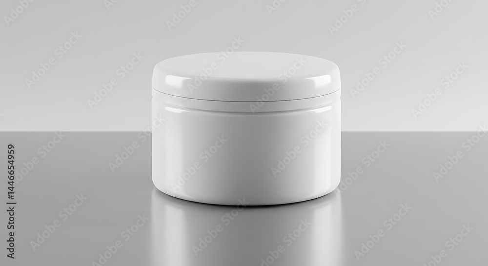 White Glossy Jar Mockup: Clean and Modern Packaging Design White Glossy Jar Mockup: Clean and Modern Packaging Design