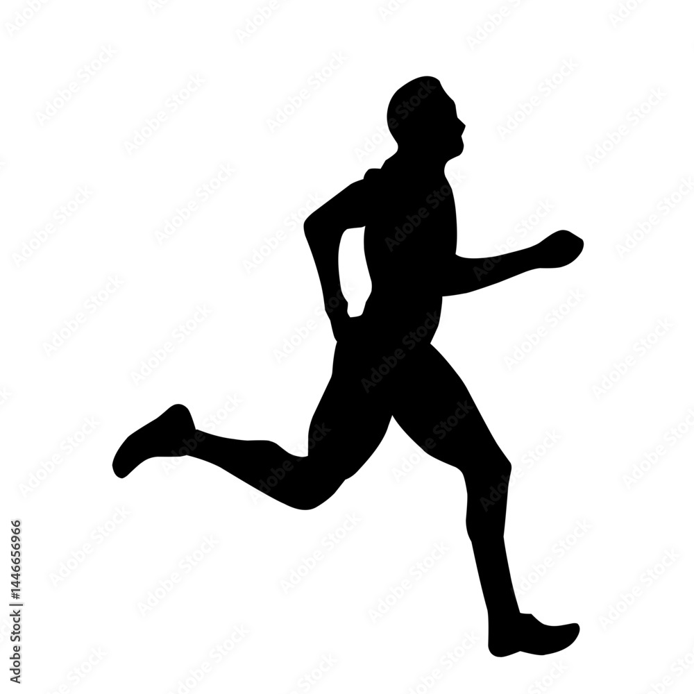vecor silhouette of running people vecor silhouette of running people