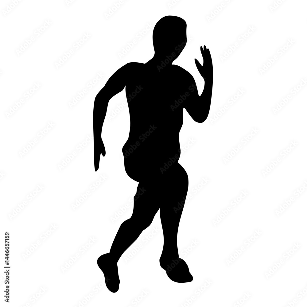 vecor silhouette of running people vecor silhouette of running people