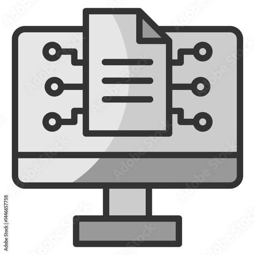 Smart Contract Icon Element For Design