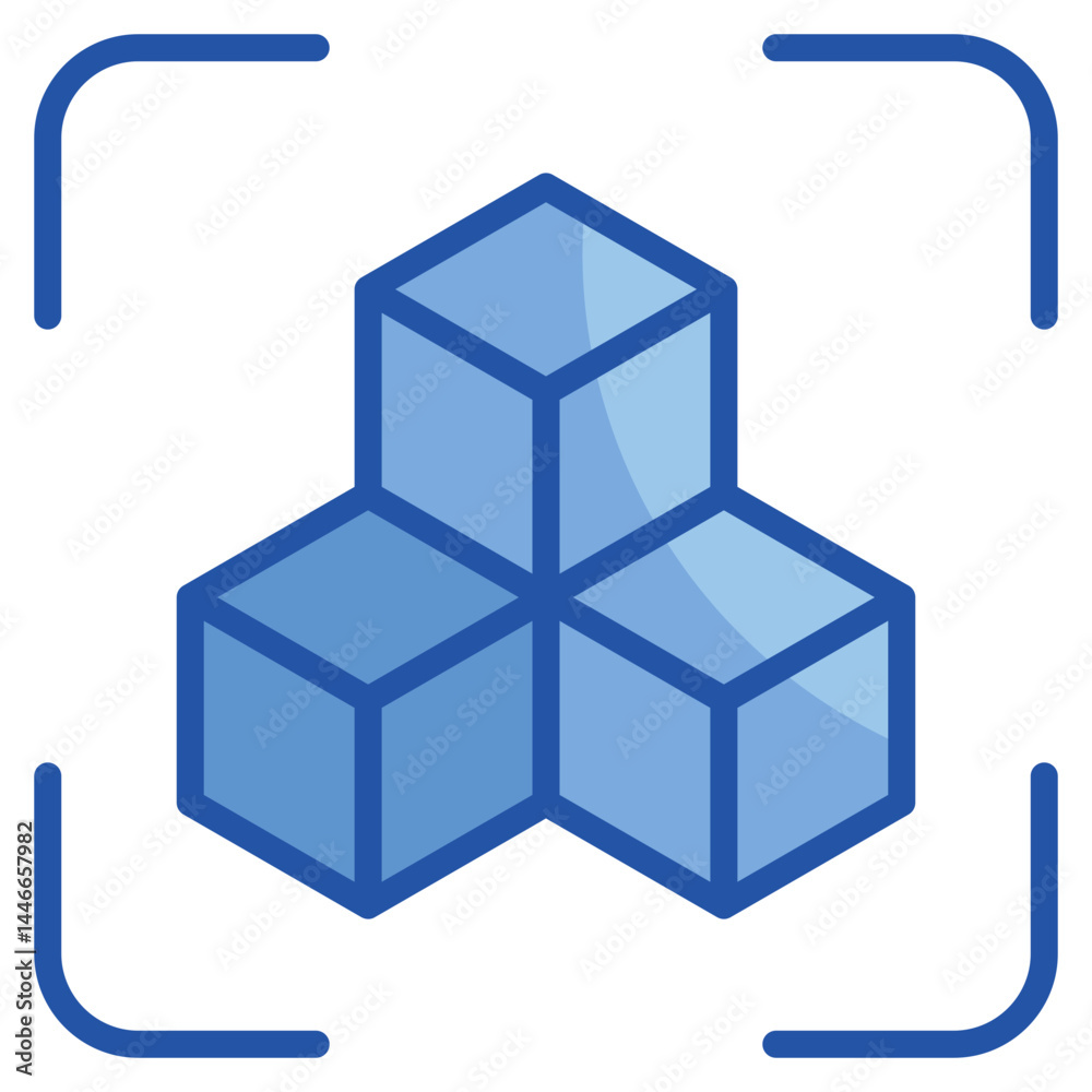 3D Modeling Icon Element For Design 3D Modeling Icon Element For Design
