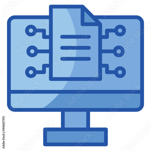 Smart Contract Icon Element For Design