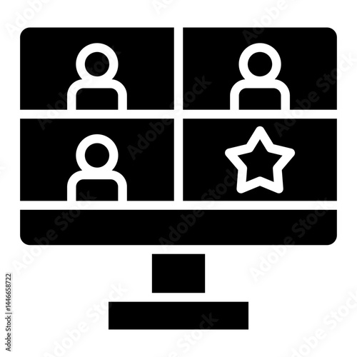 Virtual Event Icon Element For Design