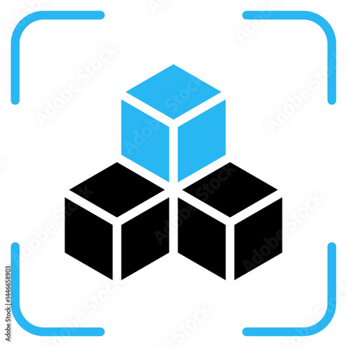3D Modeling Icon Element For Design