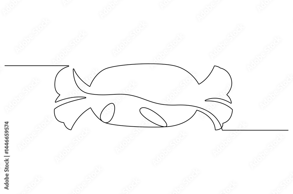 Continuous one line drawing of Candy. Single line drawing illustration of Sweet candy caramel or chocolate. Sweet and dessert themes concept vector art. Doodle line illustration. Continuous one line drawing of Candy. Single line drawing illustration of Sweet candy caramel or chocolate. Sweet and dessert themes concept vector art. Doodle line illustration.
