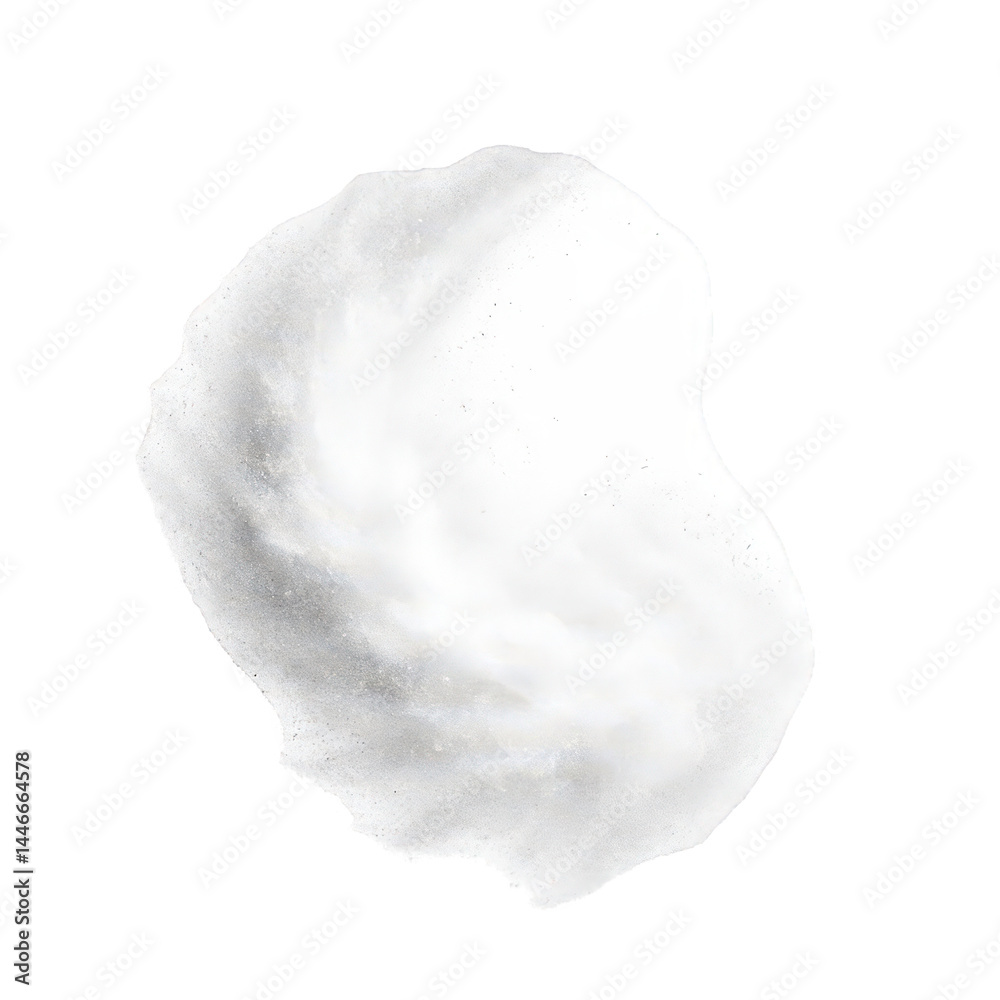 Observe the captivating explosion of white and grey dust particles, forming a dramatic, ethereal swirling cloud. Observe the captivating explosion of white and grey dust particles, forming a dramatic, ethereal swirling cloud.