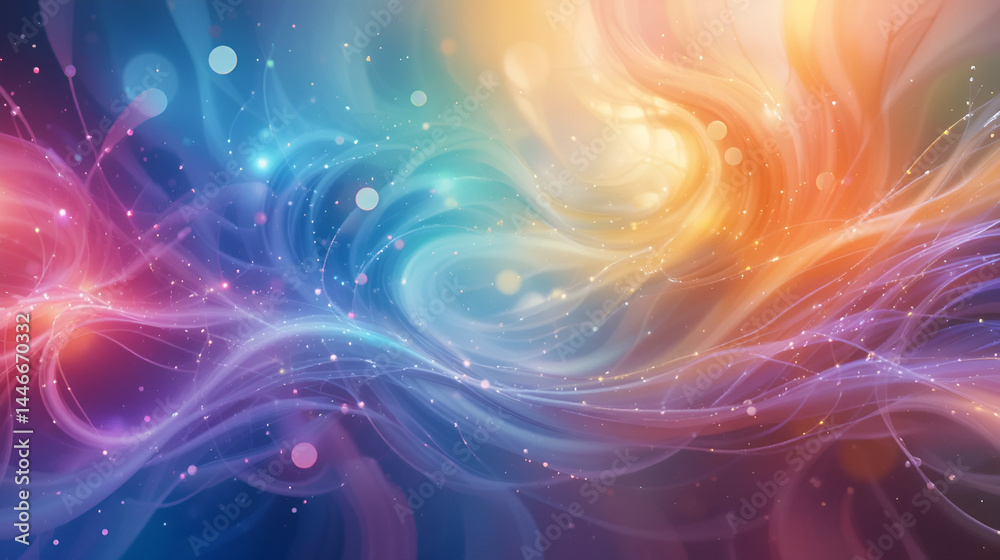 Fototapeta premium Radiant vibrant textures blending dynamic luminous gradient designs
