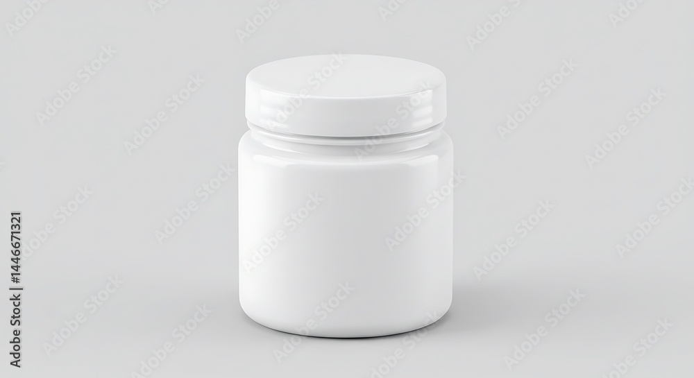 White Jar Mockup: Clean, Simple, and Versatile Packaging Design White Jar Mockup: Clean, Simple, and Versatile Packaging Design