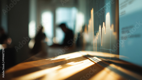 Wallpaper Mural Financial chart business meeting blurred people office interior stock market graph investment analysis data visualization modern workspace teamwork digital display economic growth trading data Torontodigital.ca