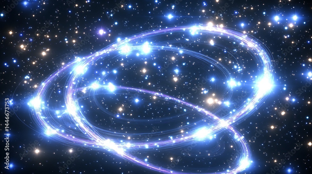 Fototapeta premium Cosmic Light Rings in Space
