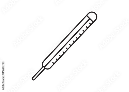 Thermometer icon, Thermometer silhouette vector