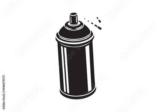 Spray paint can icon, Spray paint can silhouette vector