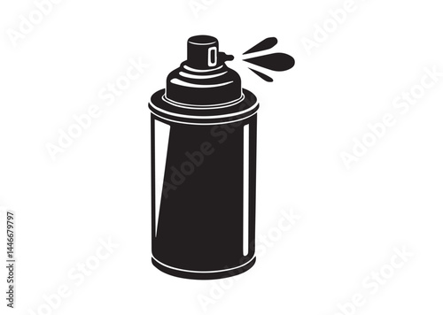 Spray paint can icon, Spray paint can silhouette vector