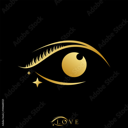 Logo design graphic concept creative premium vector stock image top sell abstarct vision eye clean star optical visual watch beautiful art clinic view