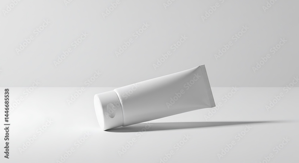Minimalist White Tube Mockup: Clean Packaging Design Minimalist White Tube Mockup: Clean Packaging Design