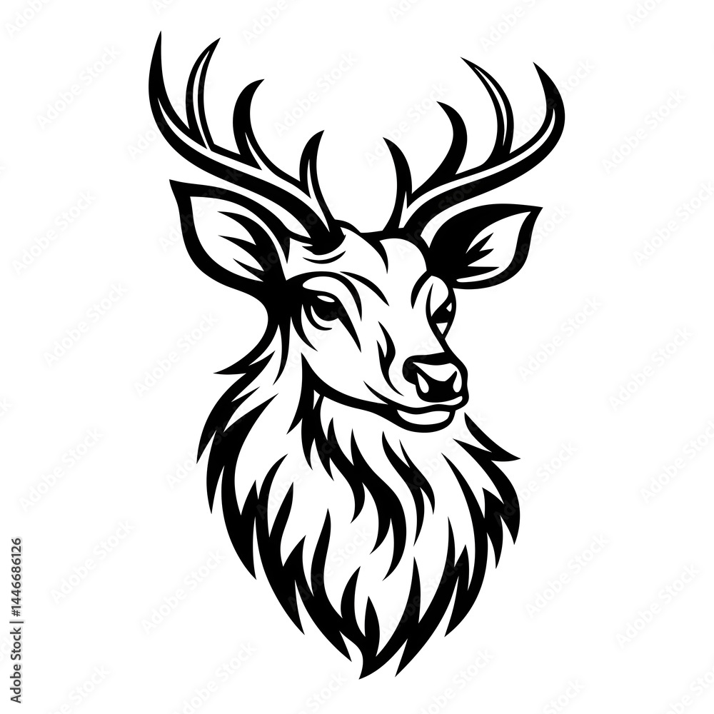 Fototapeta premium deer head silhouette
